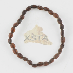 Small amber beads bracelet  for adults cherry